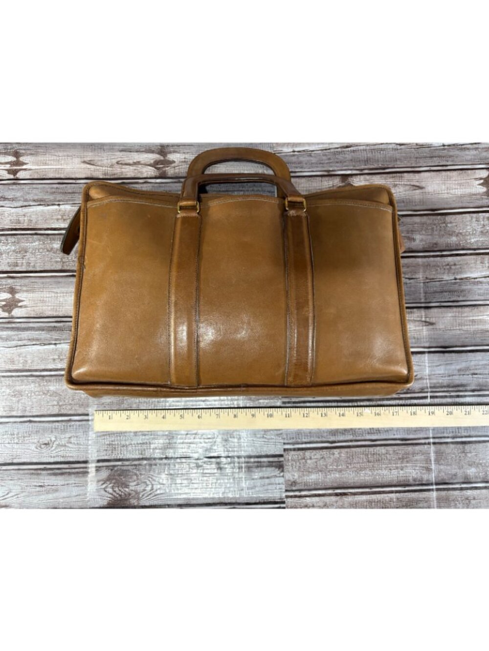 Coach Embassy New York City Leather Briefcase color tan Vintage 1980's - Picture 8 of 11